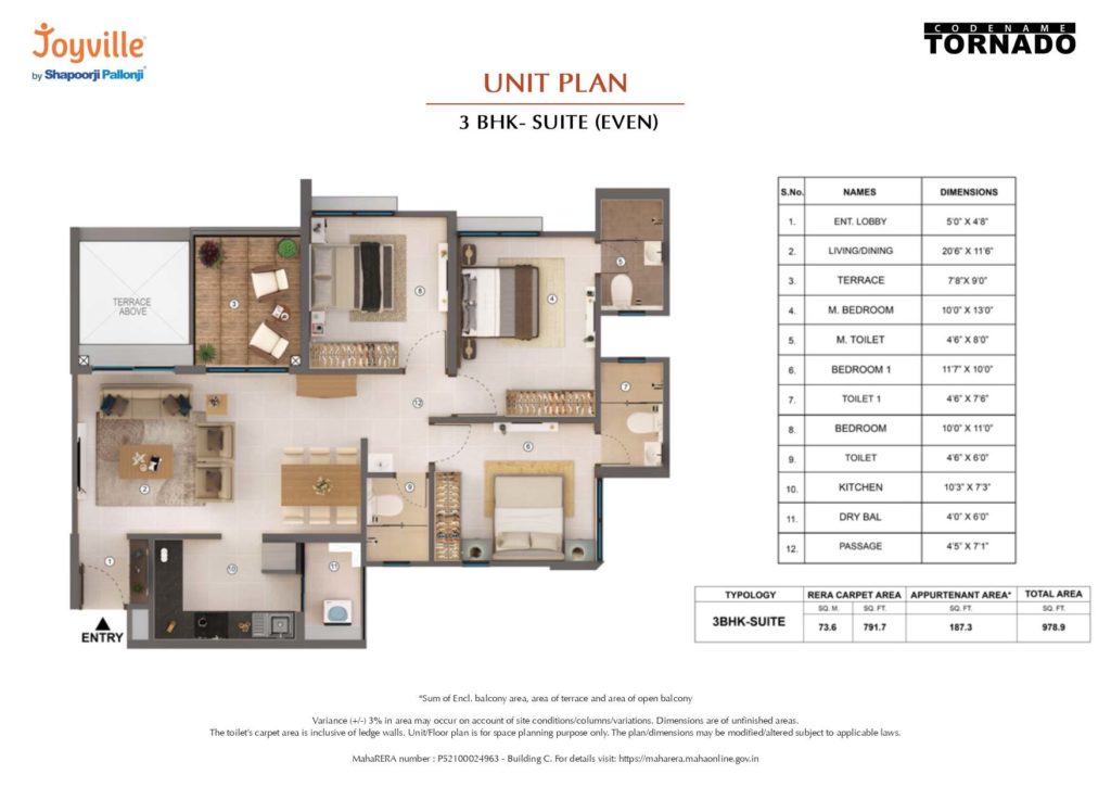 shapoorji pallonji tornado floor plans